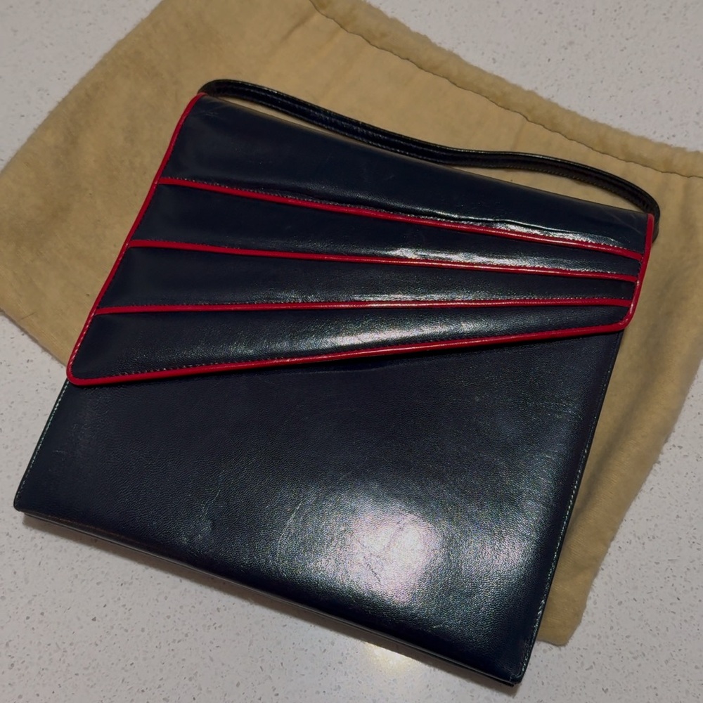 Ted Lapidus Black/Red Leather Wallet/purse - Picture 4 of 4
